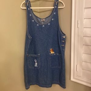Vintage Disney store denim dress. Lady and the Tramp